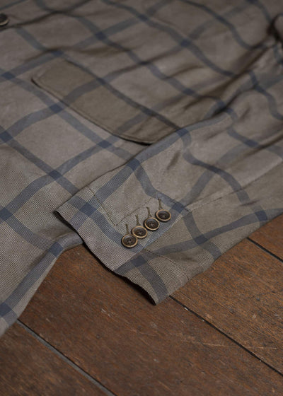 UMA WANG S5/M/UM8508 GIOVANNI COAT mustard/blue