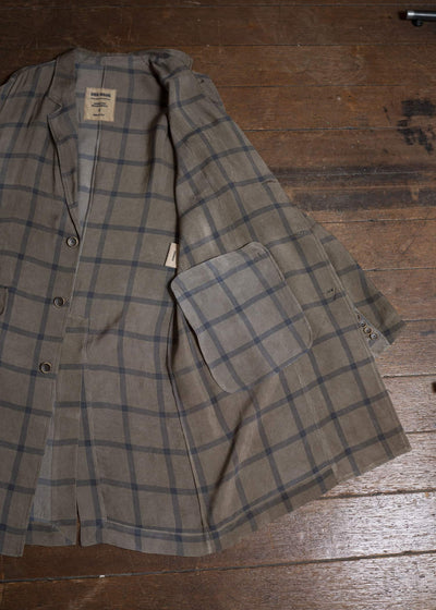 UMA WANG S5/M/UM8508 GIOVANNI COAT mustard/blue