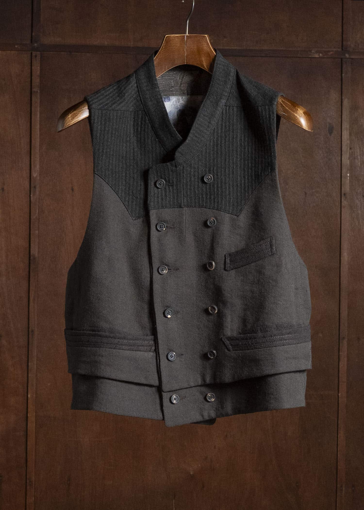 ZIGGY CHEN COLLAGED DOUBLE-BREASTED GILET 0M2630113