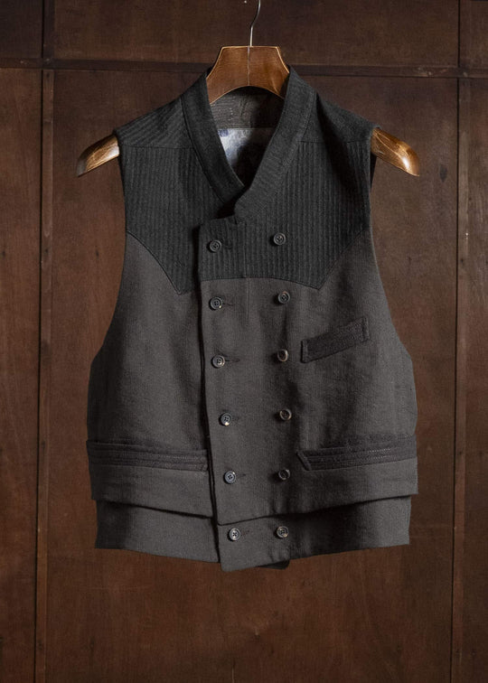 ZIGGY CHEN COLLAGED DOUBLE-BREASTED GILET 0M2630113