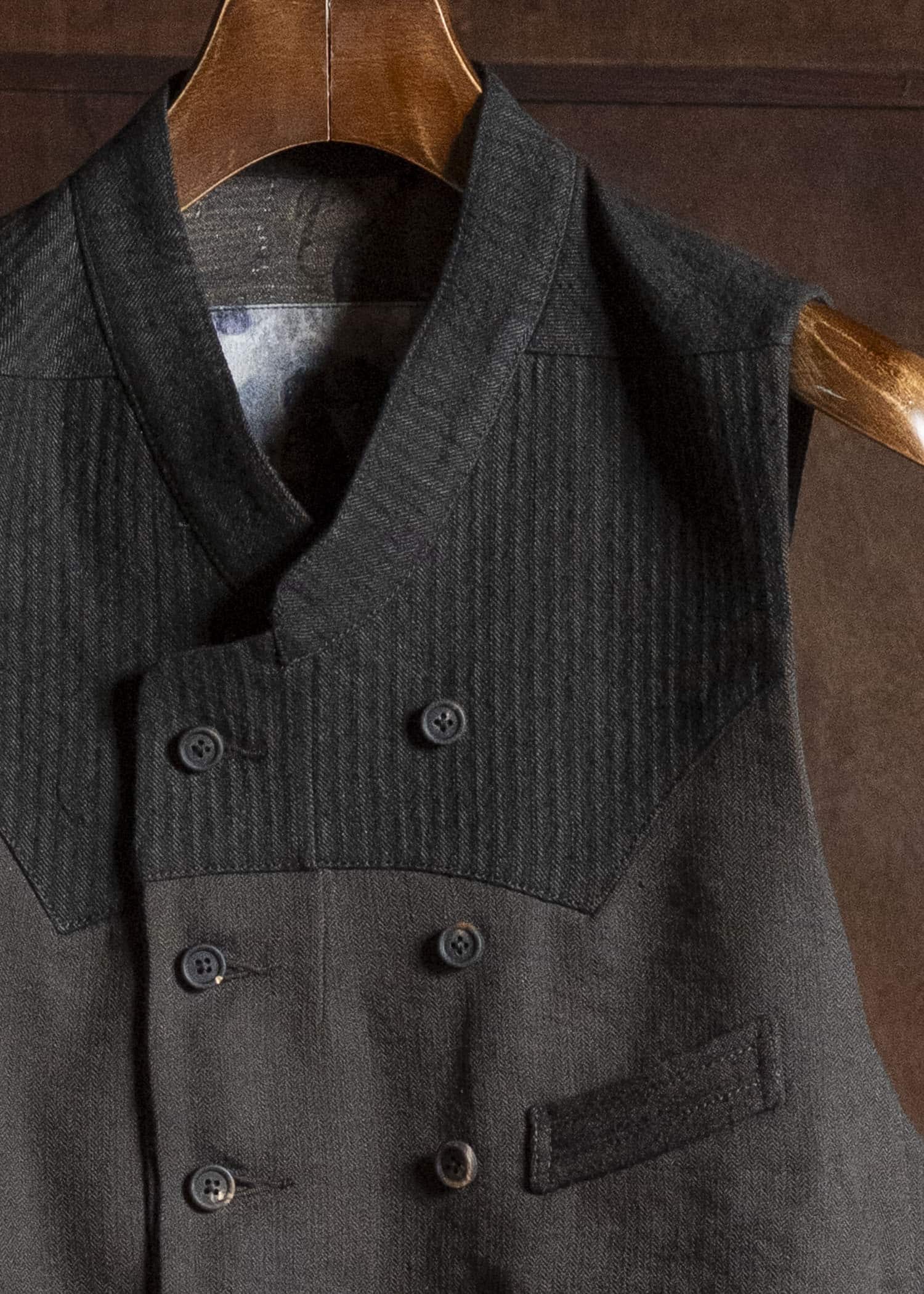 ZIGGY CHEN COLLAGED DOUBLE-BREASTED GILET 0M2630113