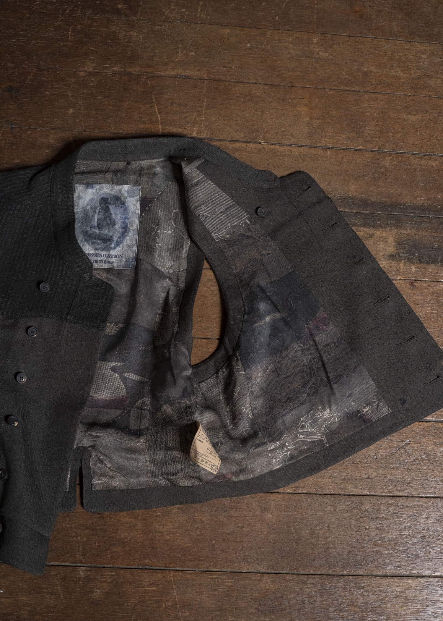 ZIGGY CHEN COLLAGED DOUBLE-BREASTED GILET 0M2630113