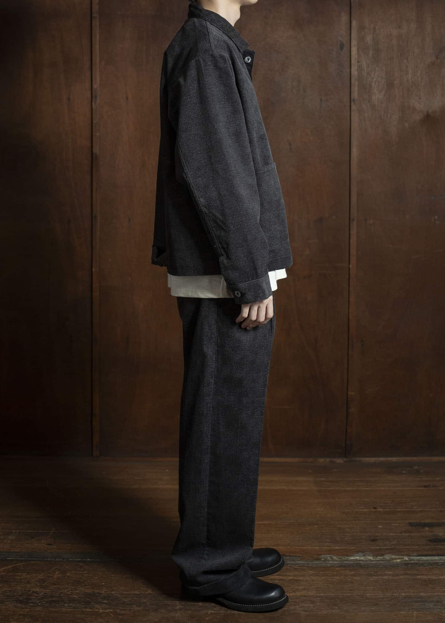 Taiga Takahashi Lot.201 Work Trousers MELANGE CHARCOAL