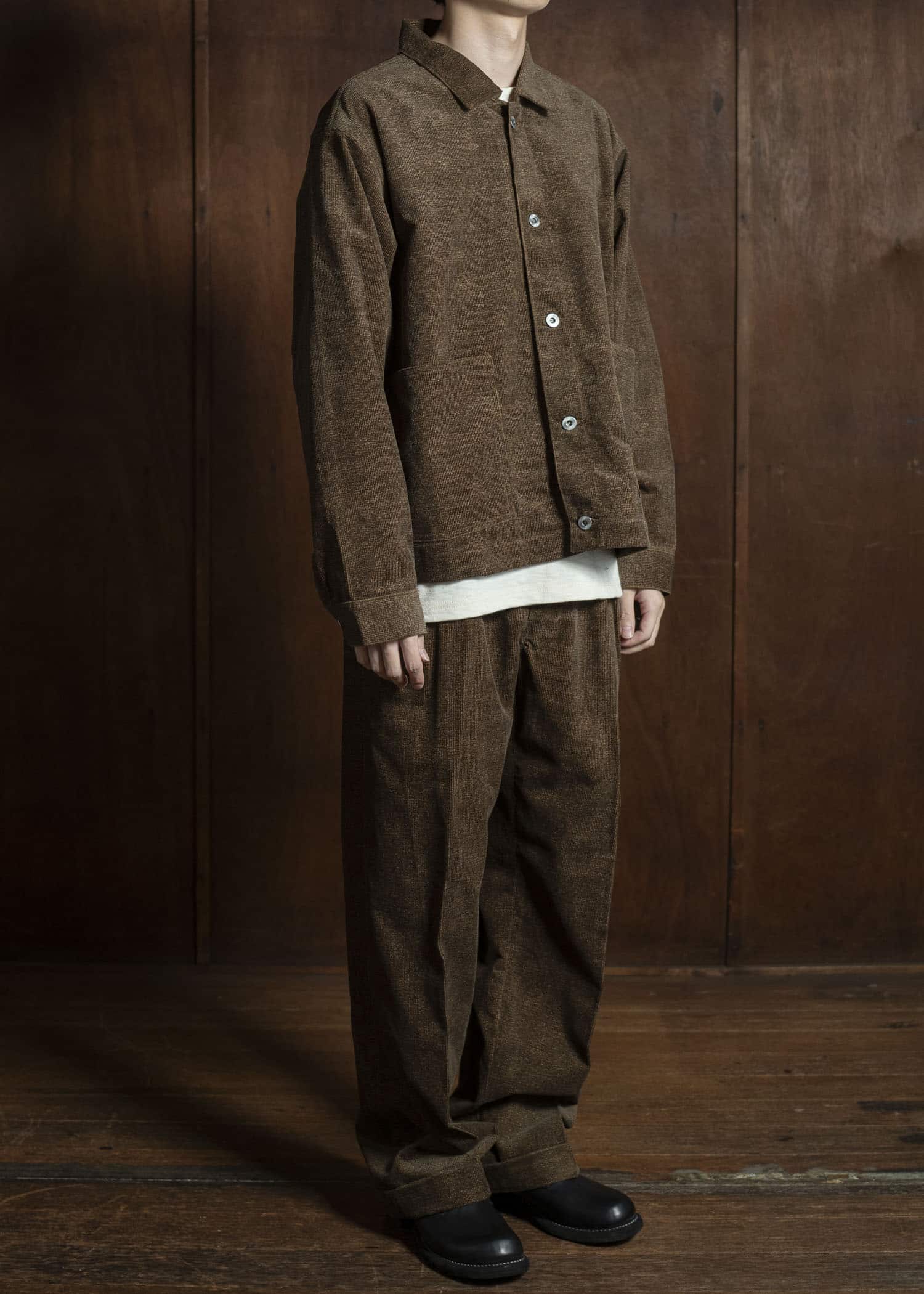 Taiga Takahashi Lot.303-Melange Brown Cover all Jacket  Melange Brown