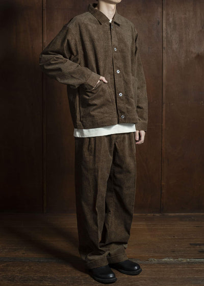 Taiga Takahashi Lot.201 Work Trousers MELANGE BROWN