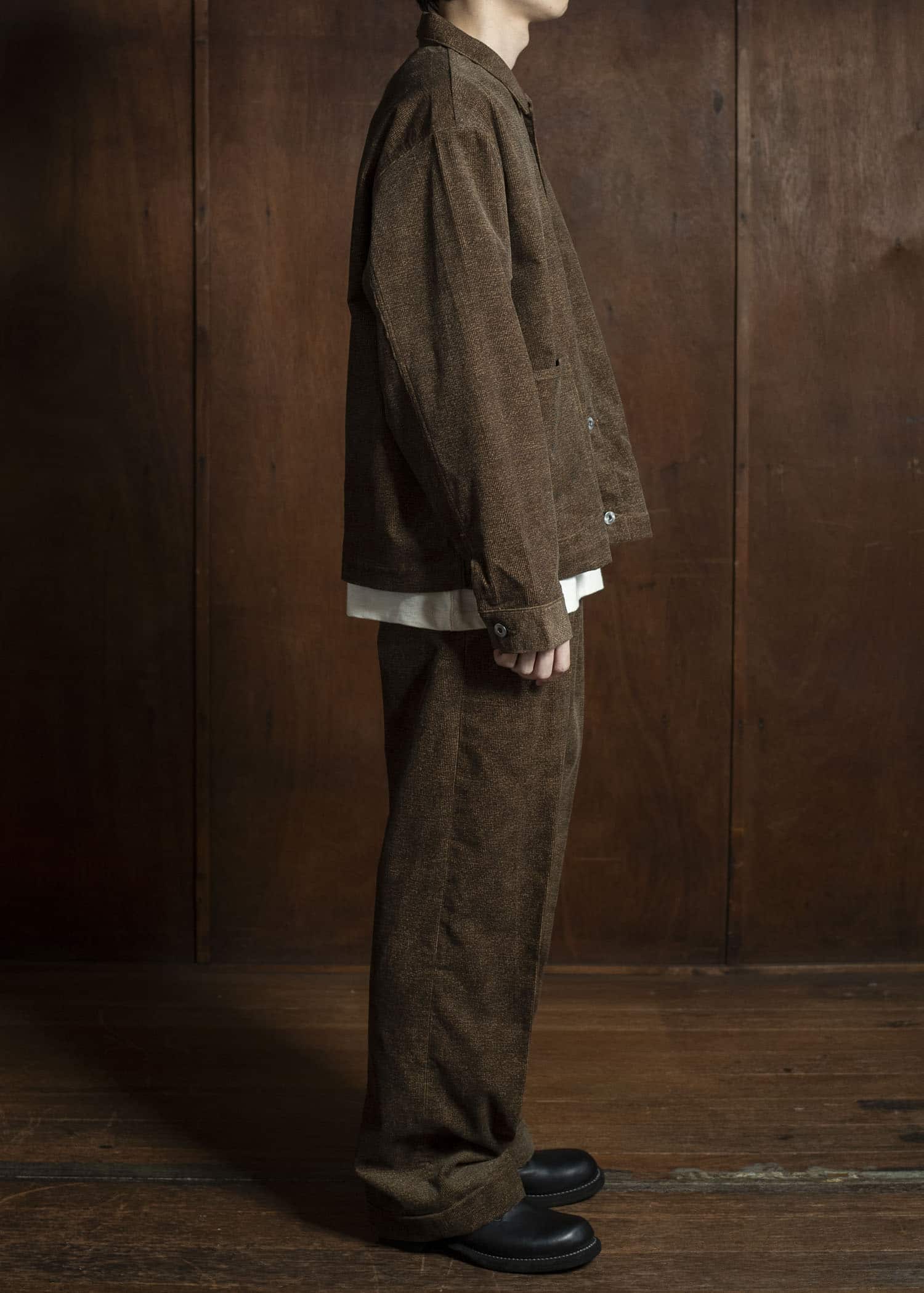 Taiga Takahashi Lot.201 Work Trousers MELANGE BROWN