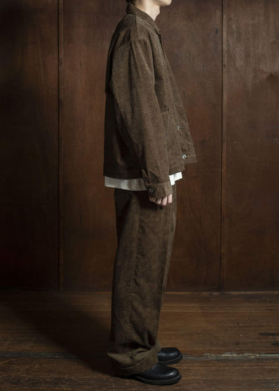 Taiga Takahashi Lot.201 Work Trousers MELANGE BROWN