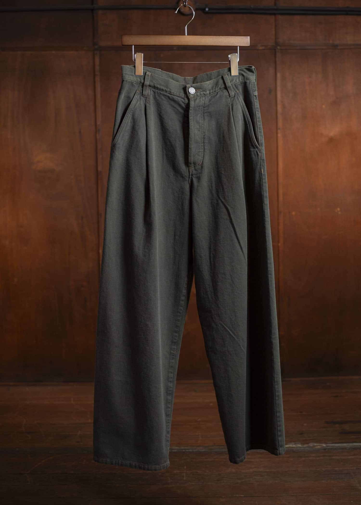 UMA WANG S5/M/UM3533 PUPPY PANTS green