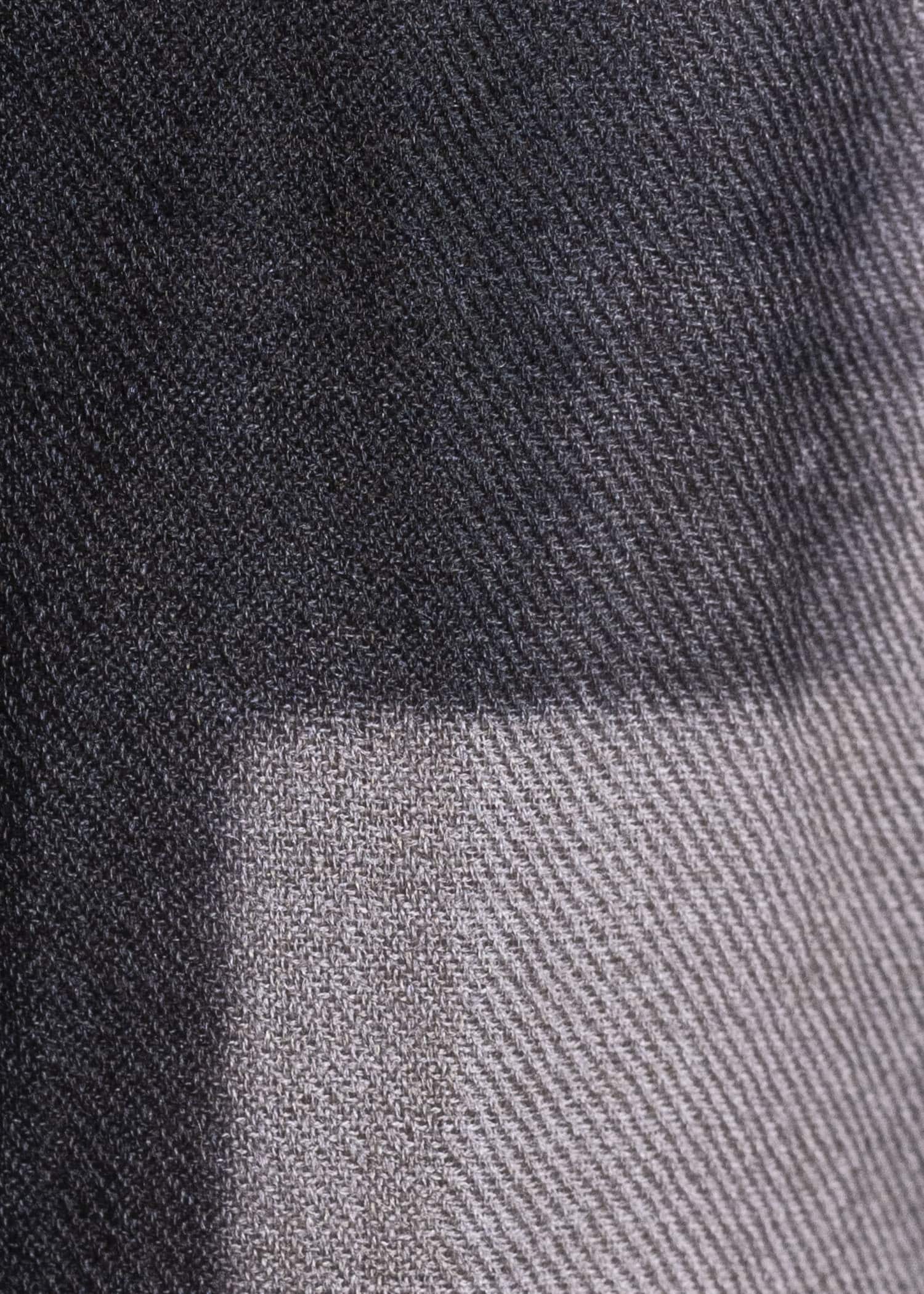 SUZUSAN 0013W-545 Hand Woven Baby Wool Shawl Black - Light Coffee