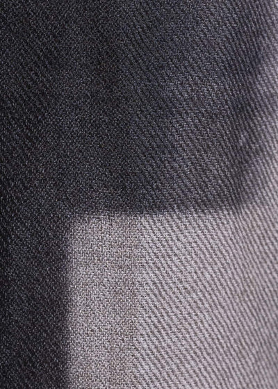 SUZUSAN 0013W-545 Hand Woven Baby Wool Shawl Black - Light Coffee