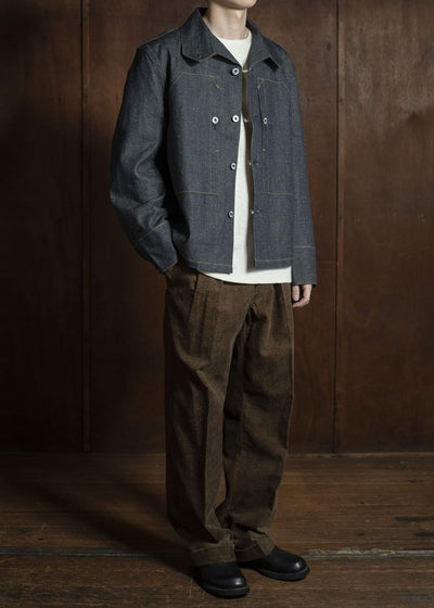 Taiga Takahashi Lot.715 French Navy Mechanic Jacket RAW INDIGO