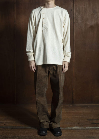 Taiga Takahashi Lot.618 Side Henley Neck Shirt IVORY