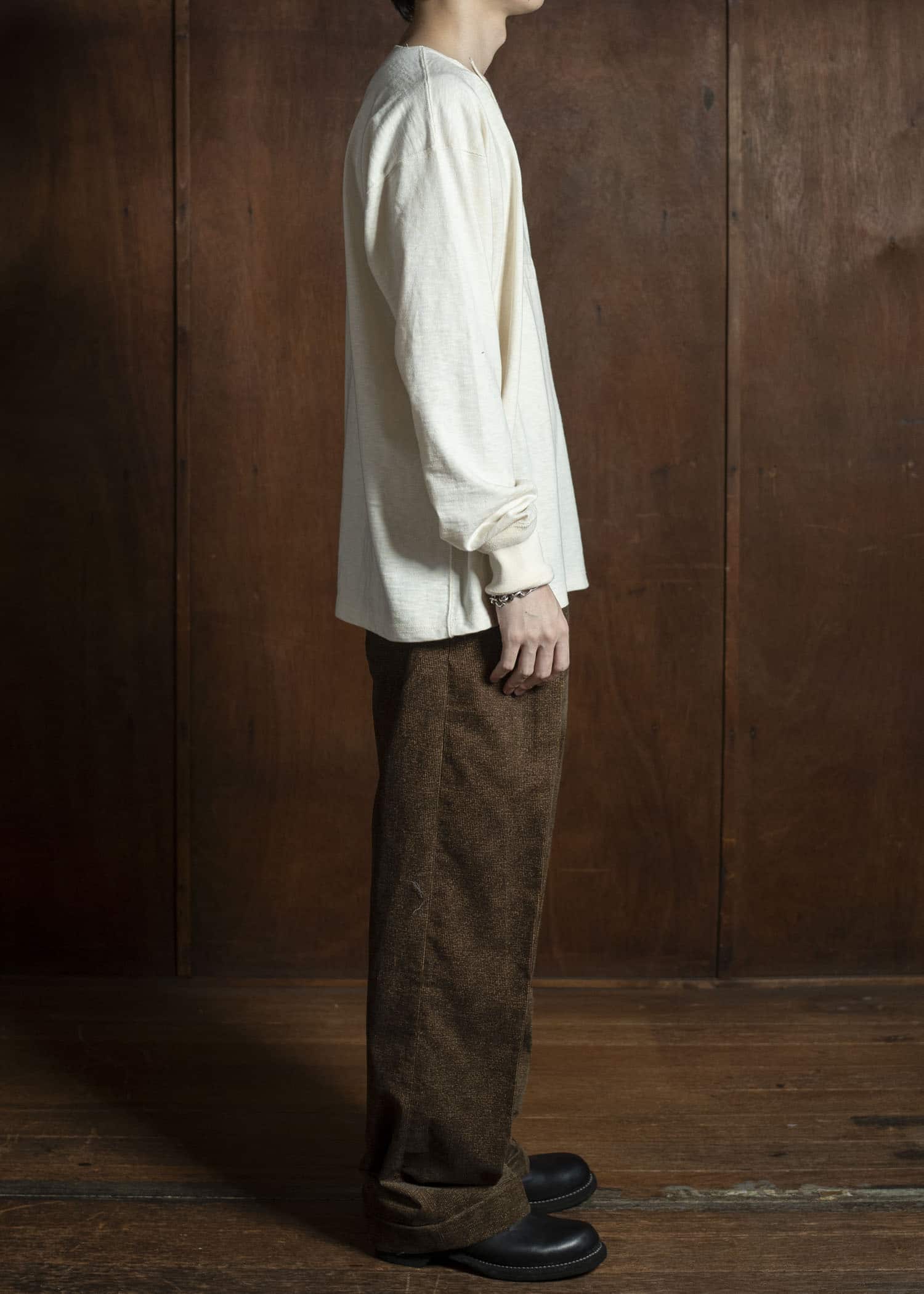 Taiga Takahashi Lot.618 Side Henley Neck Shirt IVORY