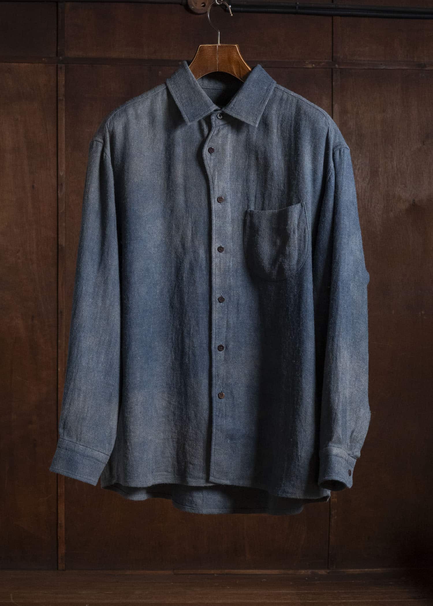 Gorsch #14 2ND-SH03AI Indigo Dyed Shirt Grey