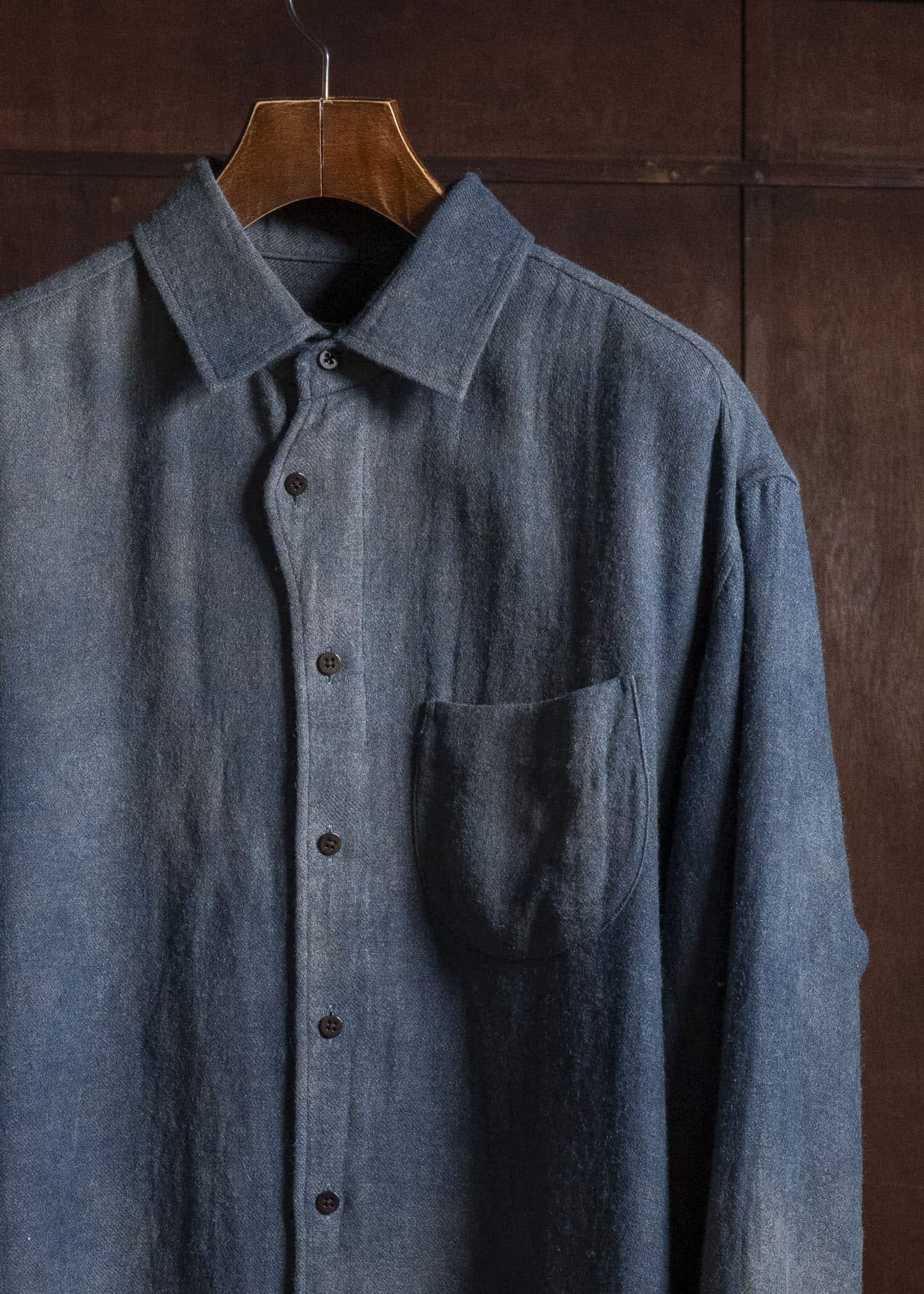 Gorsch #14 2ND-SH03AI Indigo Dyed Shirt Grey
