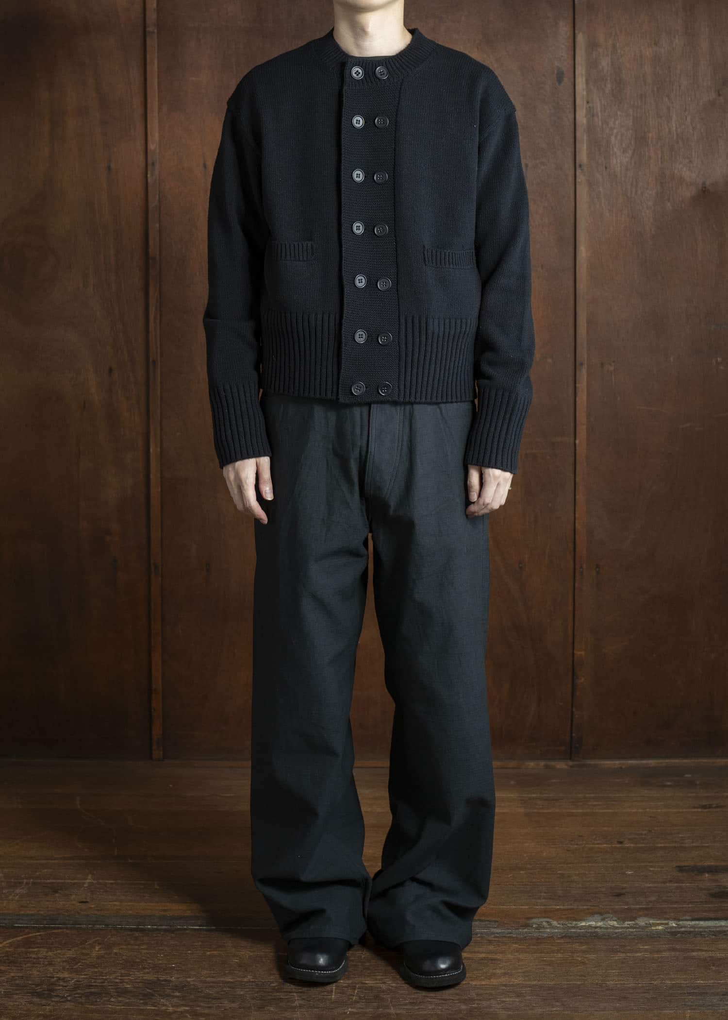 トップス Taiga Takahashi 25AW Lot.506 DB Cardigan Taiga Takahashi Lot.506 DB Cardigan BLACK – VISION OF FASHION