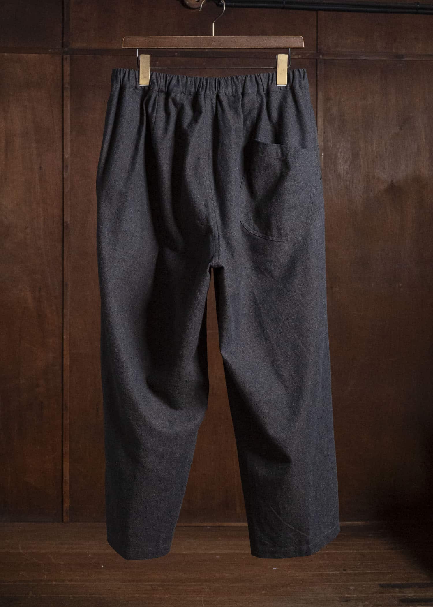 Jurgen Lehl J0564FPM913-99 コットンムラ糸ツイルパンツ こげ茶