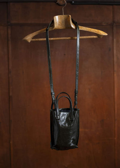 UMA WANG S5/M/UB0061-uw690 SMALL CASE CANVAS dark brown