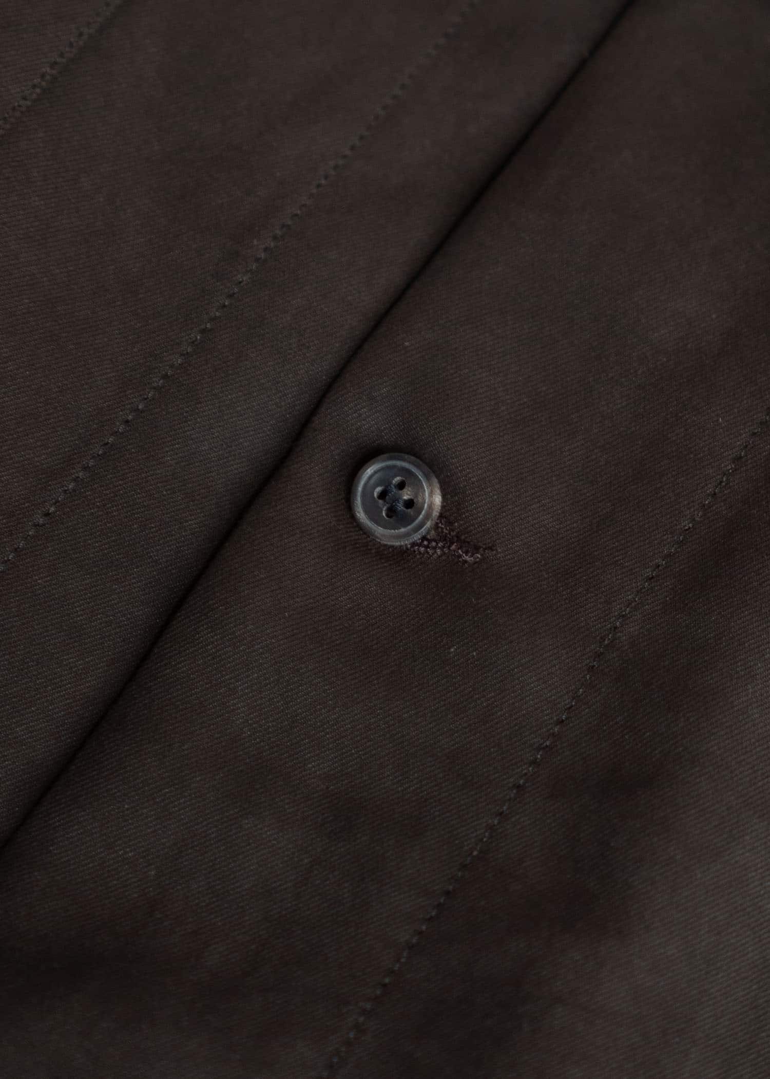 JAN-JAN VAN ESSCHE SHIRT#103 Kinomo Collar Shirt Jacket Silk Wool Twill Amami Mud