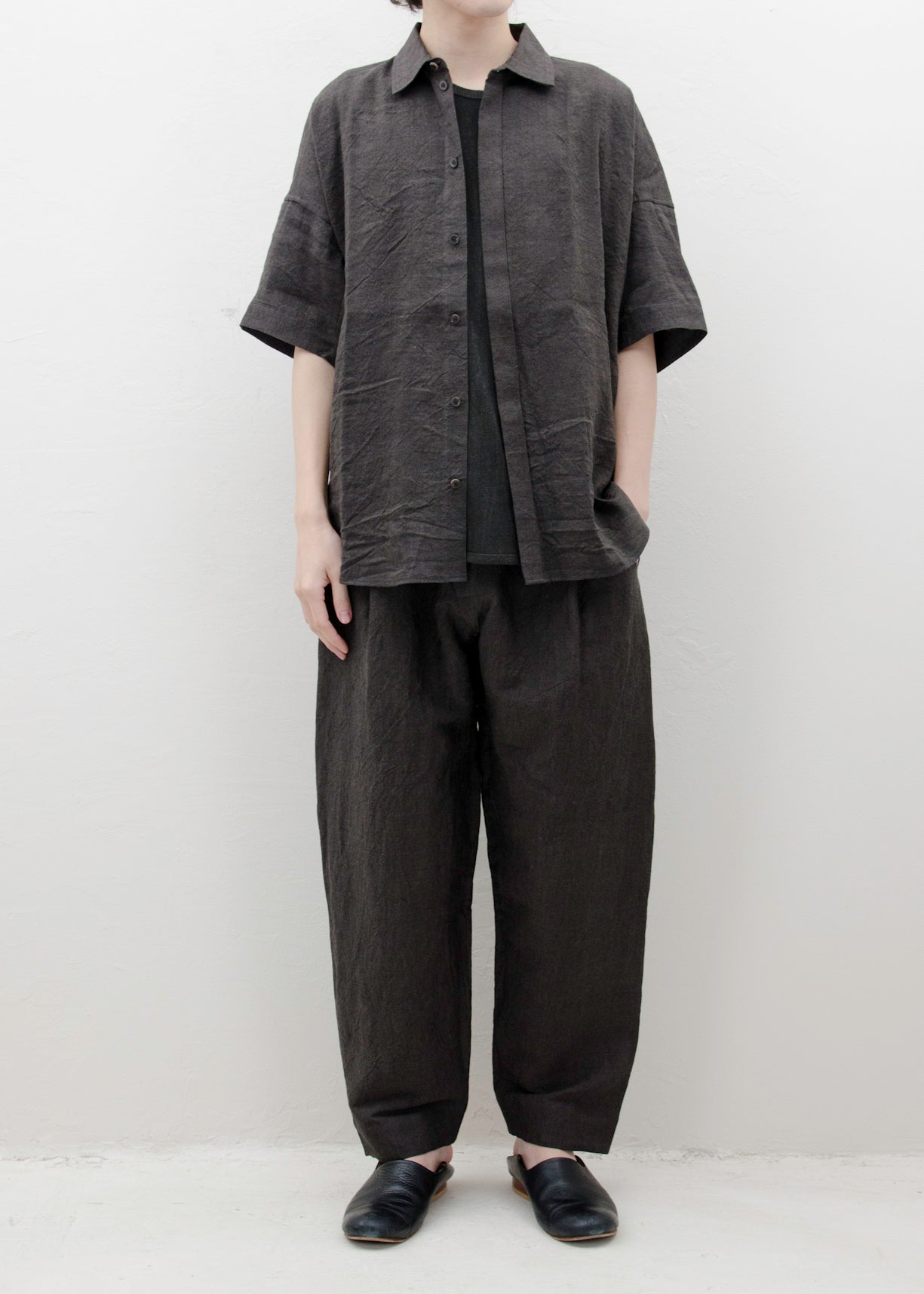 JAN-JAN VAN ESSCHE "SHIRT#88" 铅麻/竹布