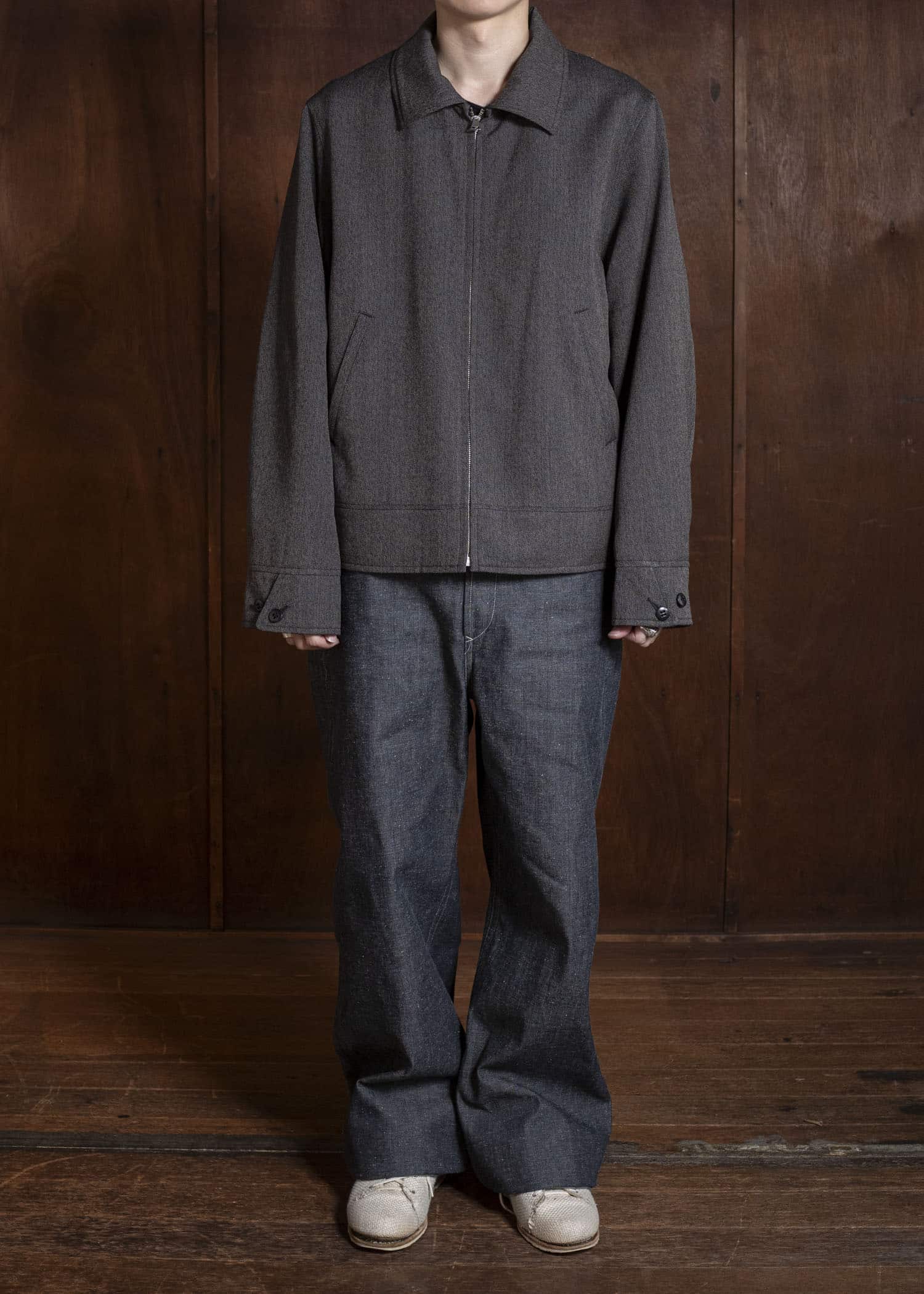 Taiga Takahashi Lot.306-Melange Charcoal Cossack Jacket Melange Charcoal