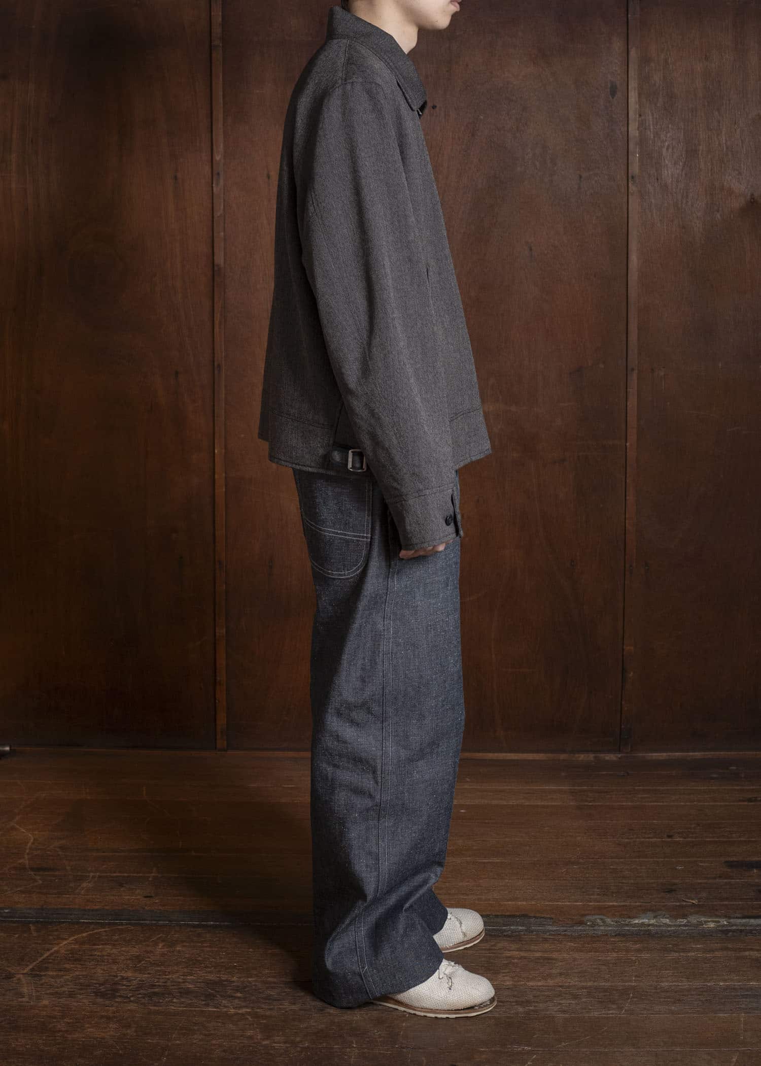 Taiga Takahashi Lot.306-Melange Charcoal Cossack Jacket Melange Charcoal