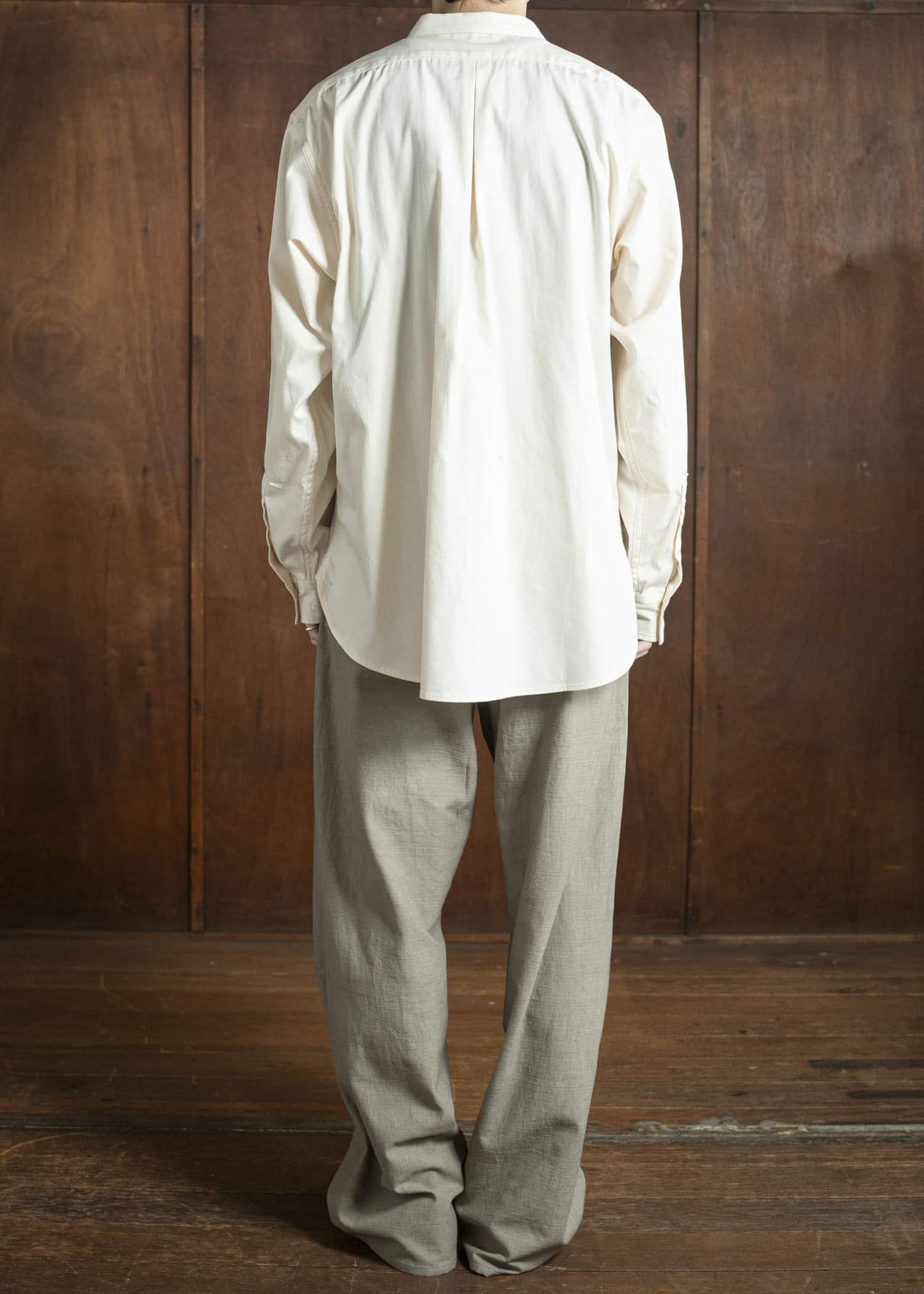 Taiga Takahashi Lot.106 Narrow Collar Shirt IVORY