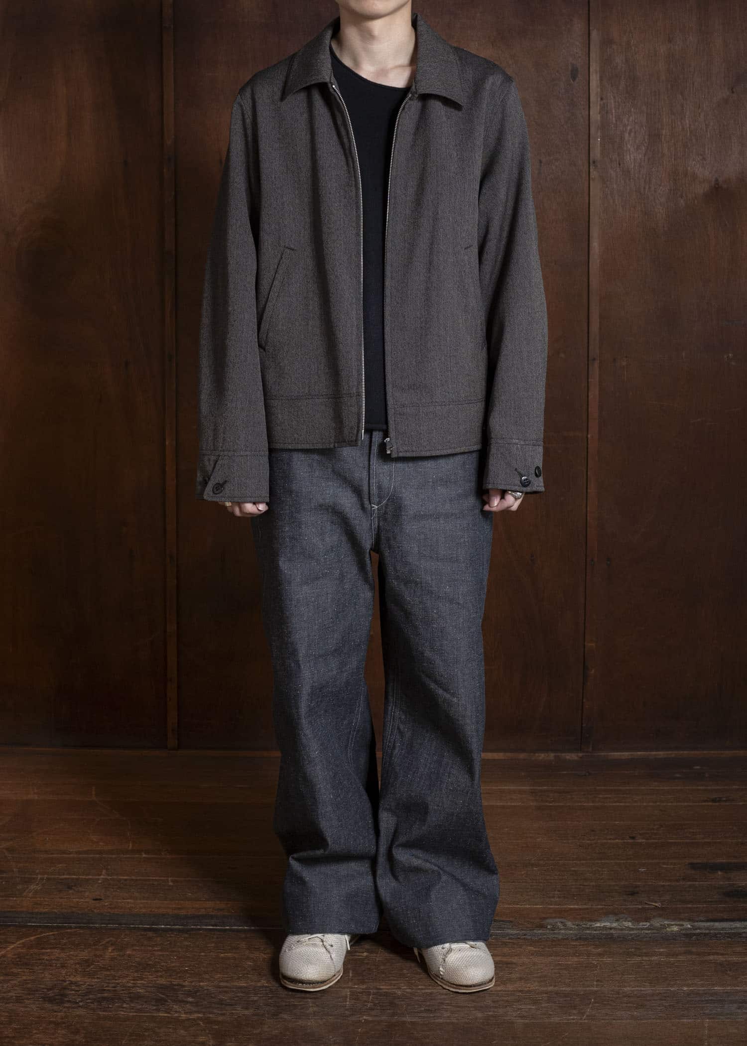 Taiga Takahashi Lot.306-Melange Charcoal Cossack Jacket Melange