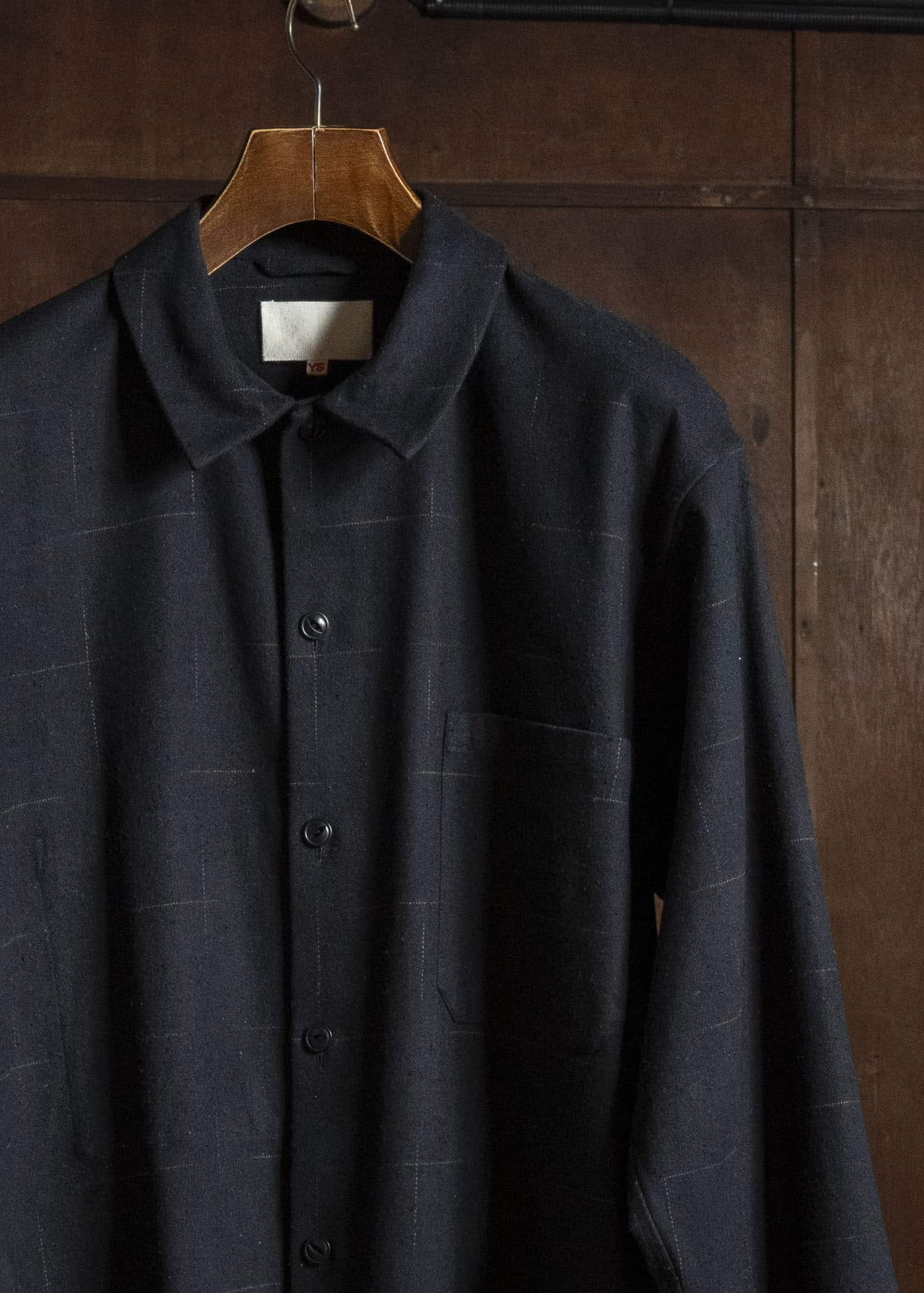 YOKO SAKAMOTO YS-26AW-61-BLACK WORK SHIRT SHORT BLACK