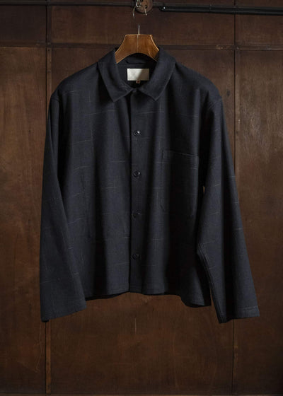YOKO SAKAMOTO YS-26AW-61-BLACK WORK SHIRT SHORT BLACK