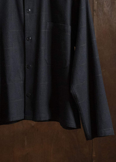 YOKO SAKAMOTO YS-26AW-61-BLACK WORK SHIRT SHORT BLACK