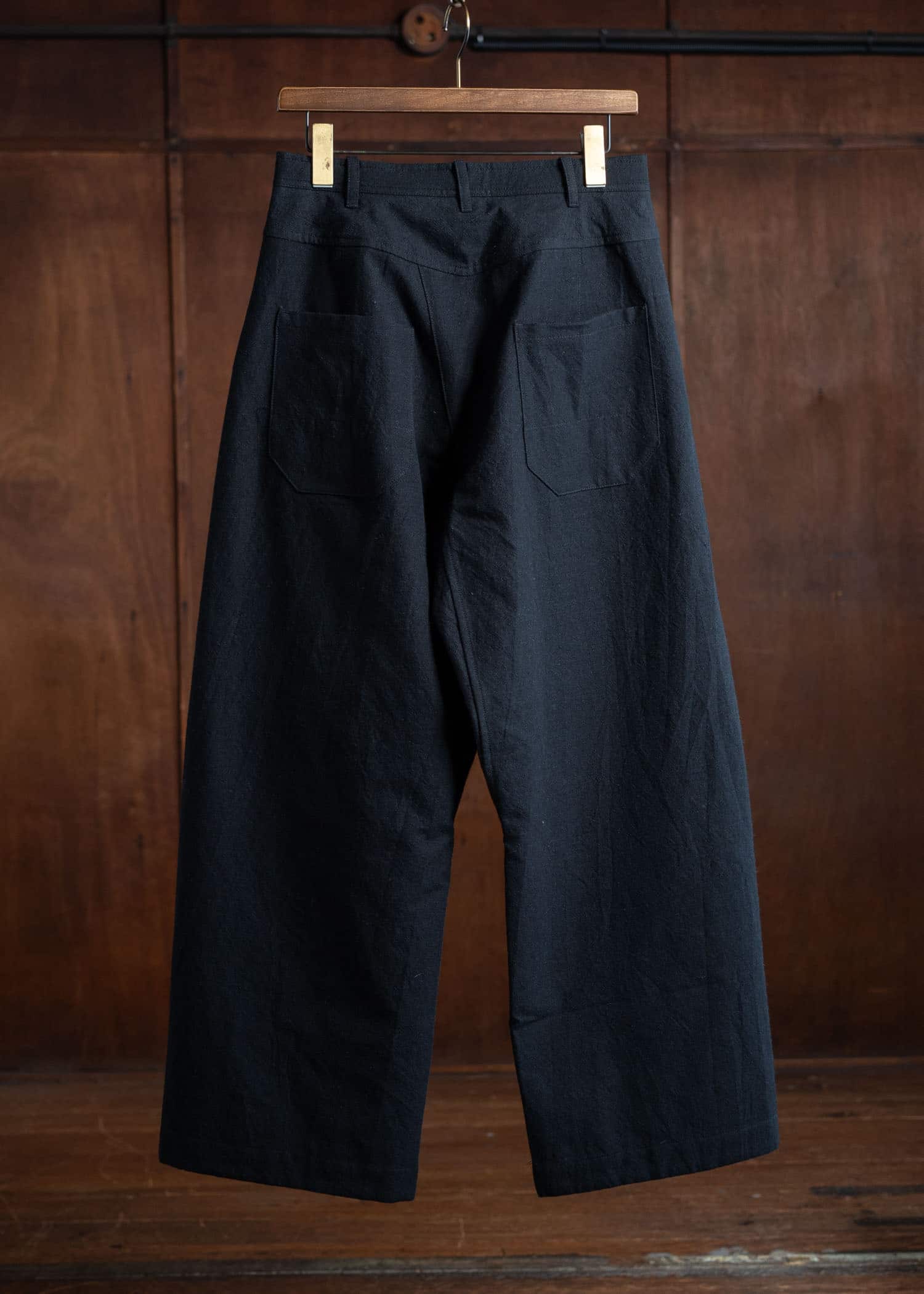 JAN-JAN VAN ESSCHE TROUSERS#78 Oversized 6 Pocket Denim  """"Alpaca Wool Cotton Twill Black""""