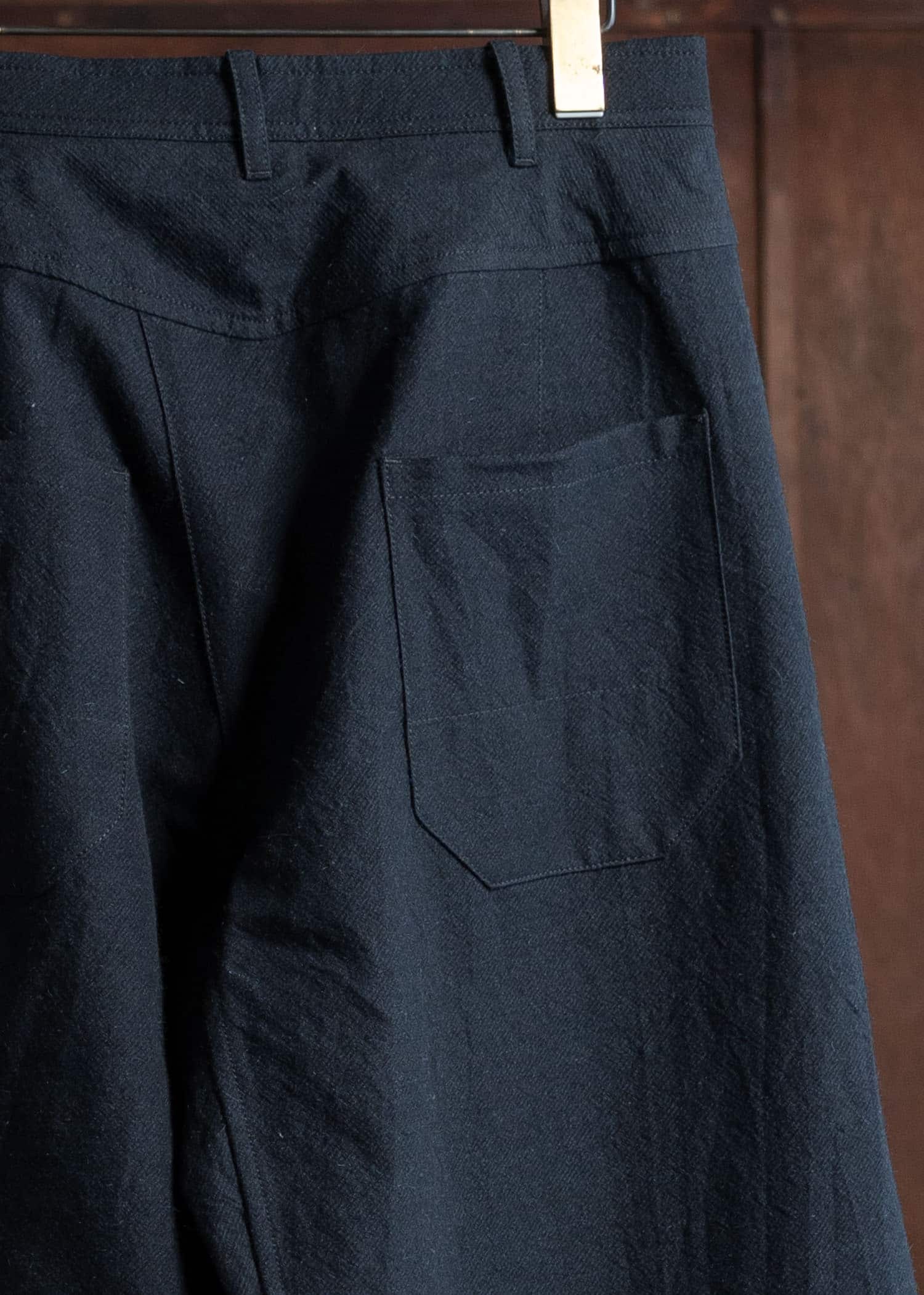 JAN-JAN VAN ESSCHE TROUSERS#78 Oversized 6 Pocket Denim  """"Alpaca Wool Cotton Twill Black""""