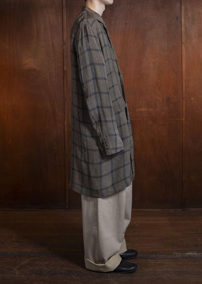 UMA WANG S5/M/UM8508 GIOVANNI COAT mustard/blue