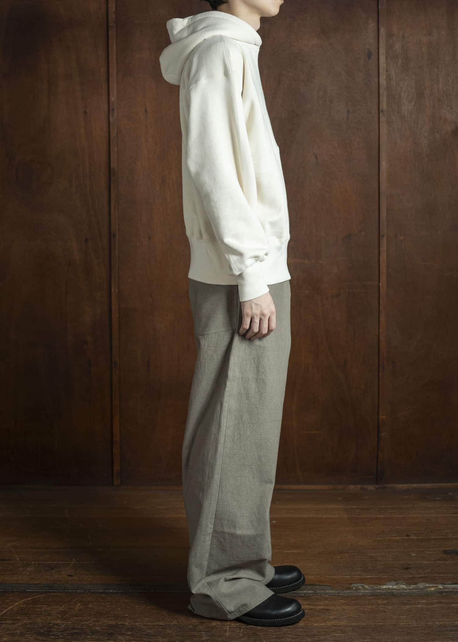 Taiga Takahashi Lot.606 Hooded Sweat Shirt  IVORY