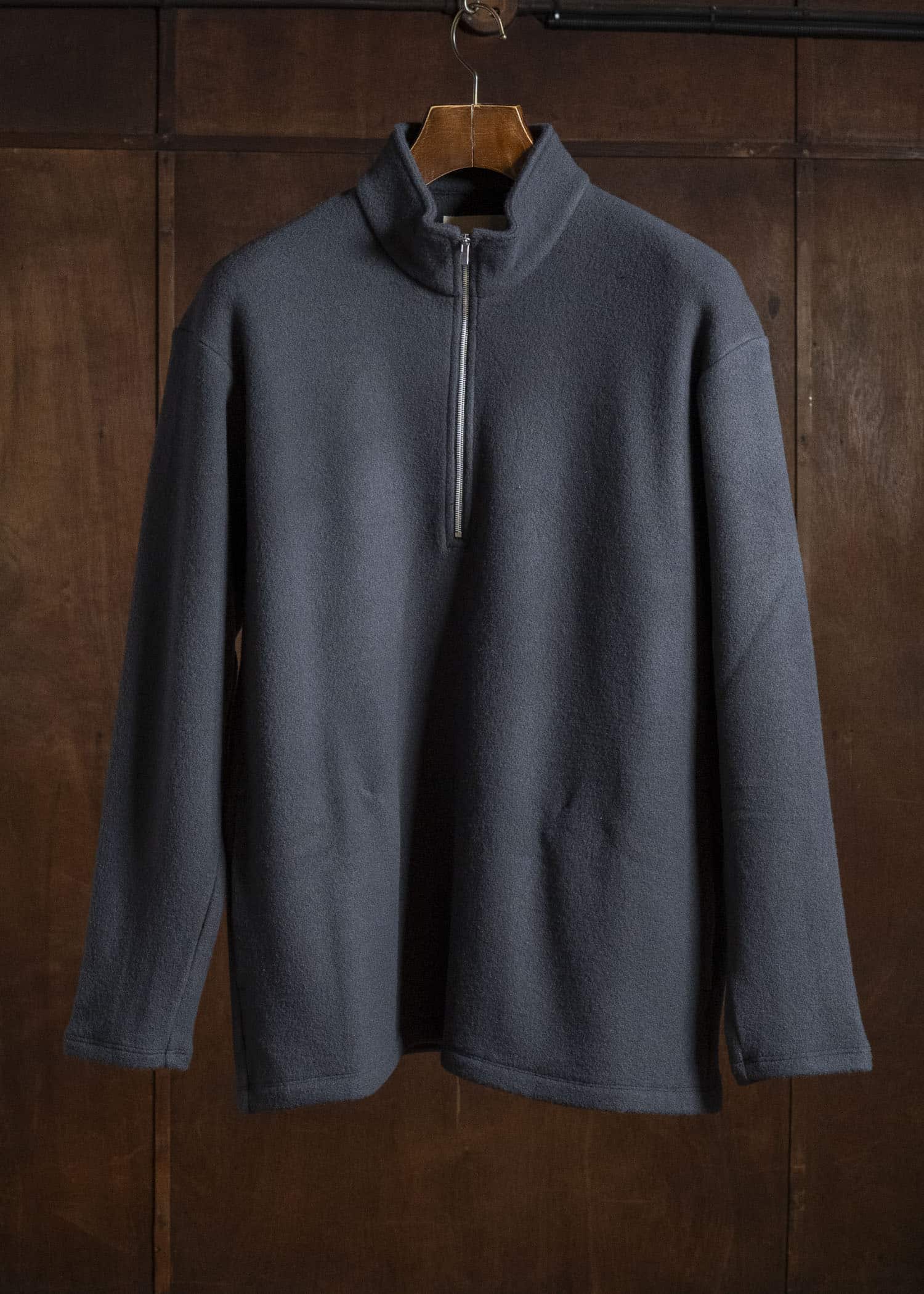 YOKO SAKAMOTO YS-26AW-87-CHARCOAL GRAY Harf Zip Pullover CHARCOAL GRAY