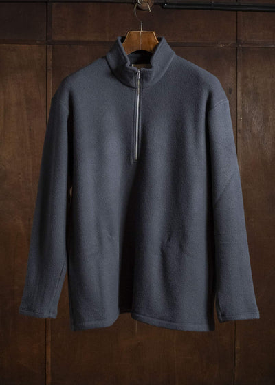 YOKO SAKAMOTO YS-26AW-87-CHARCOAL GRAY Harf Zip Pullover CHARCOAL GRAY