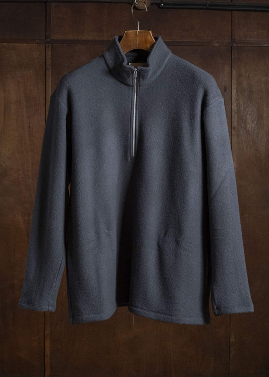 YOKO SAKAMOTO YS-26AW-87-CHARCOAL GRAY Harf Zip Pullover CHARCOAL GRAY