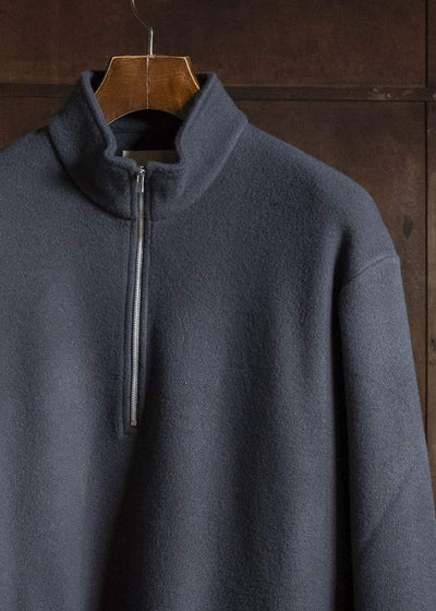 YOKO SAKAMOTO YS-26AW-87-CHARCOAL GRAY Harf Zip Pullover CHARCOAL GRAY