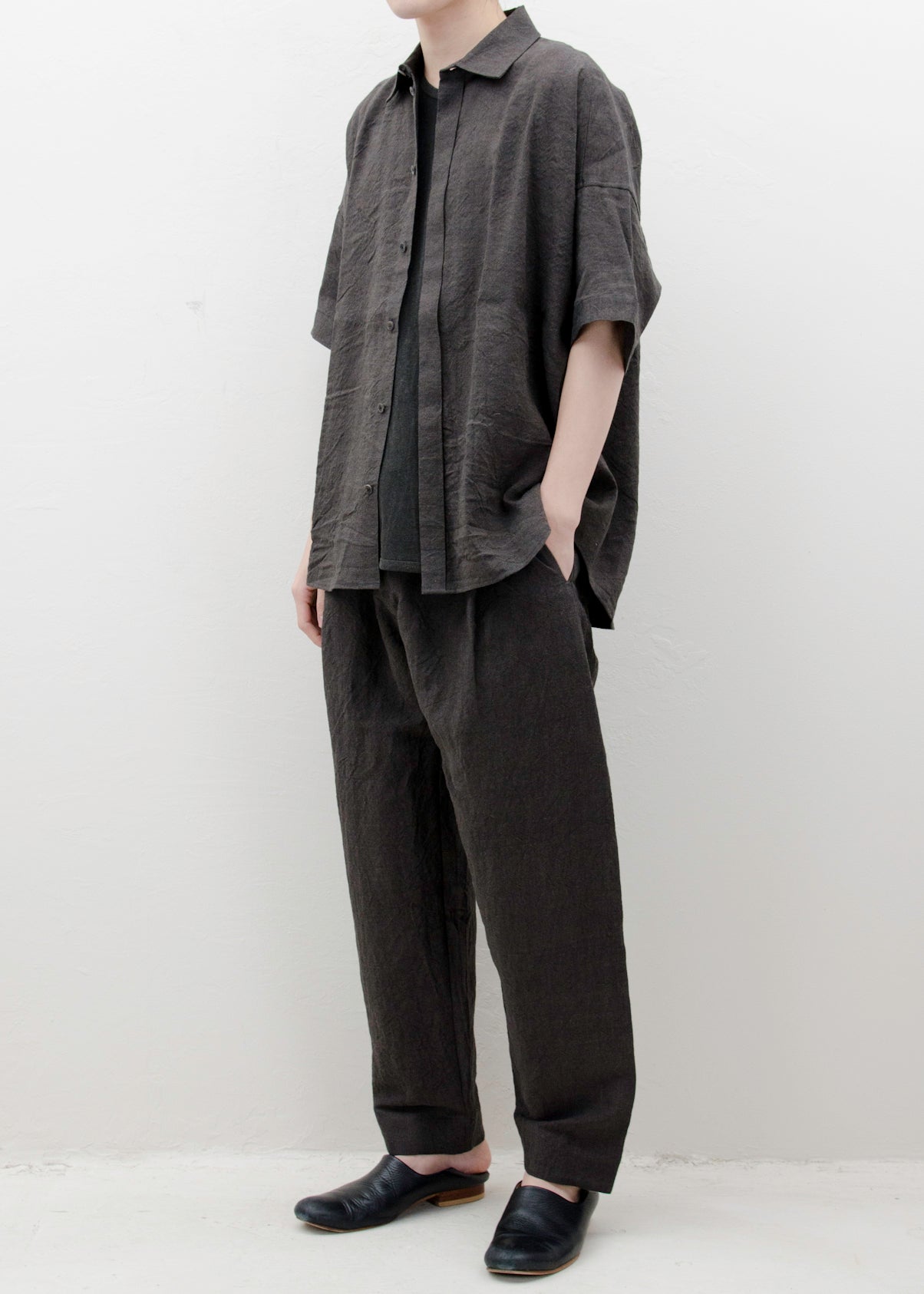 JAN-JAN VAN ESSCHE "SHIRT#88" 铅麻/竹布