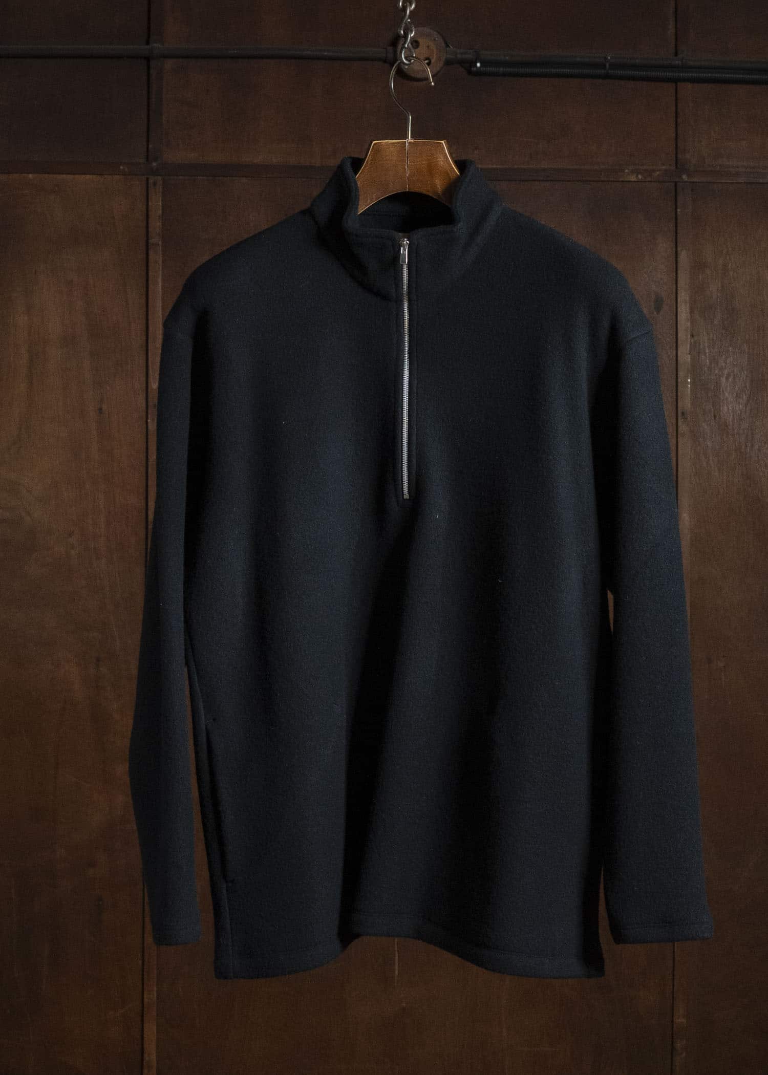 YOKO SAKAMOTO YS-26AW-87-BLACK Harf Zip Pullover BLACK