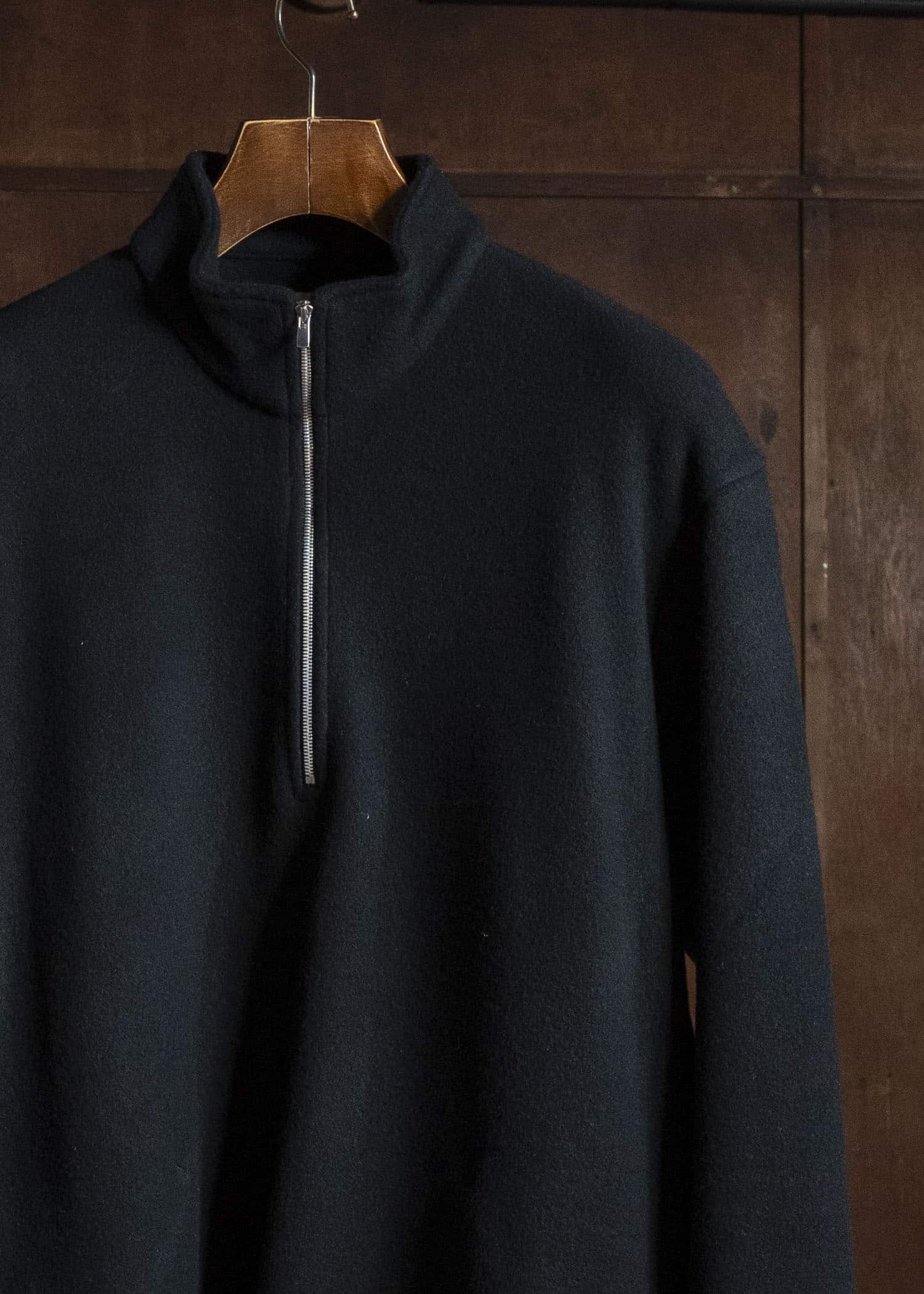 YOKO SAKAMOTO YS-26AW-87-BLACK Harf Zip Pullover BLACK