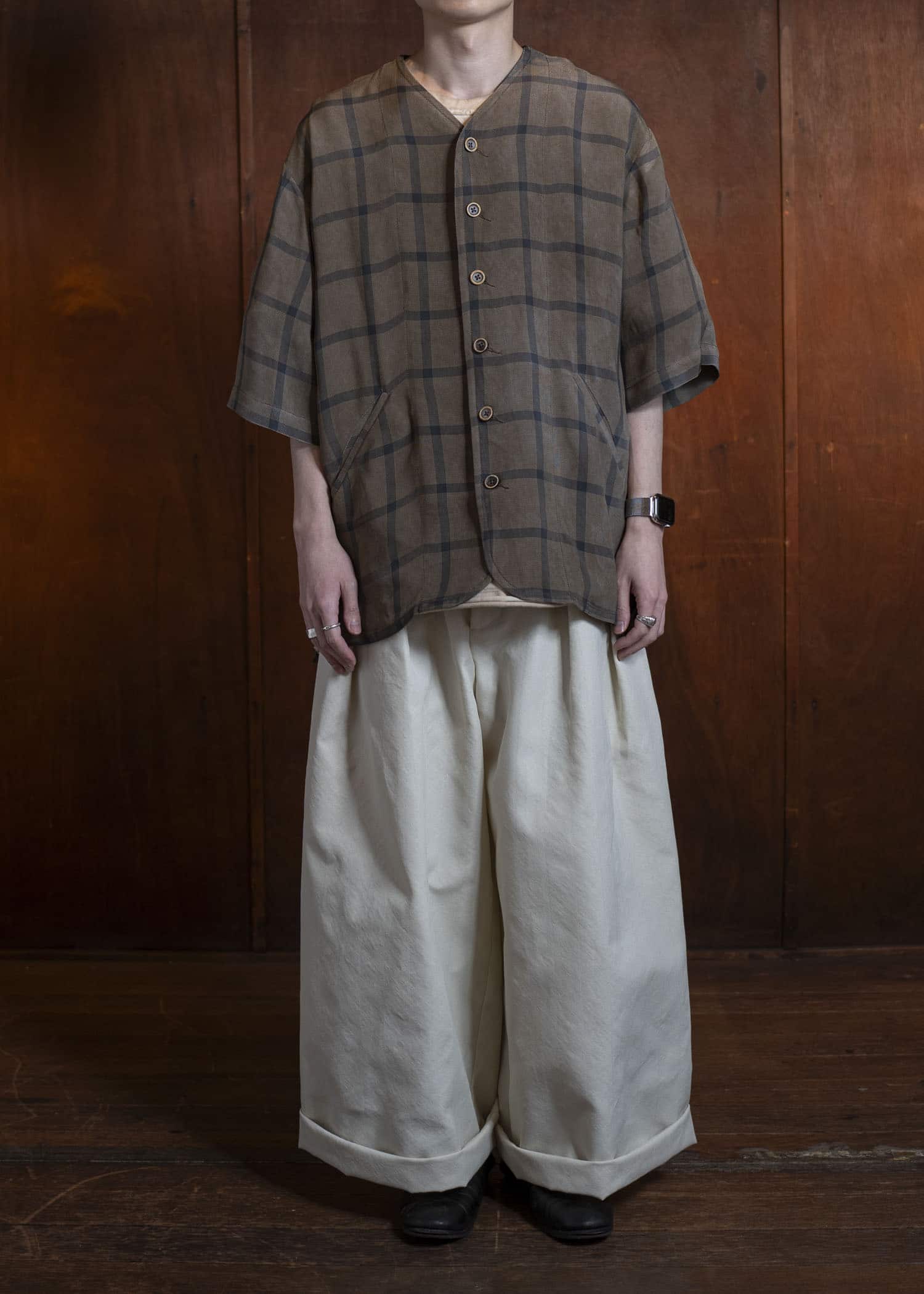 UMA WANG S5/M/UM3541 POETIC PANTS off white