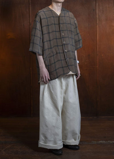 UMA WANG S5/M/UM3541 POETIC PANTS off white