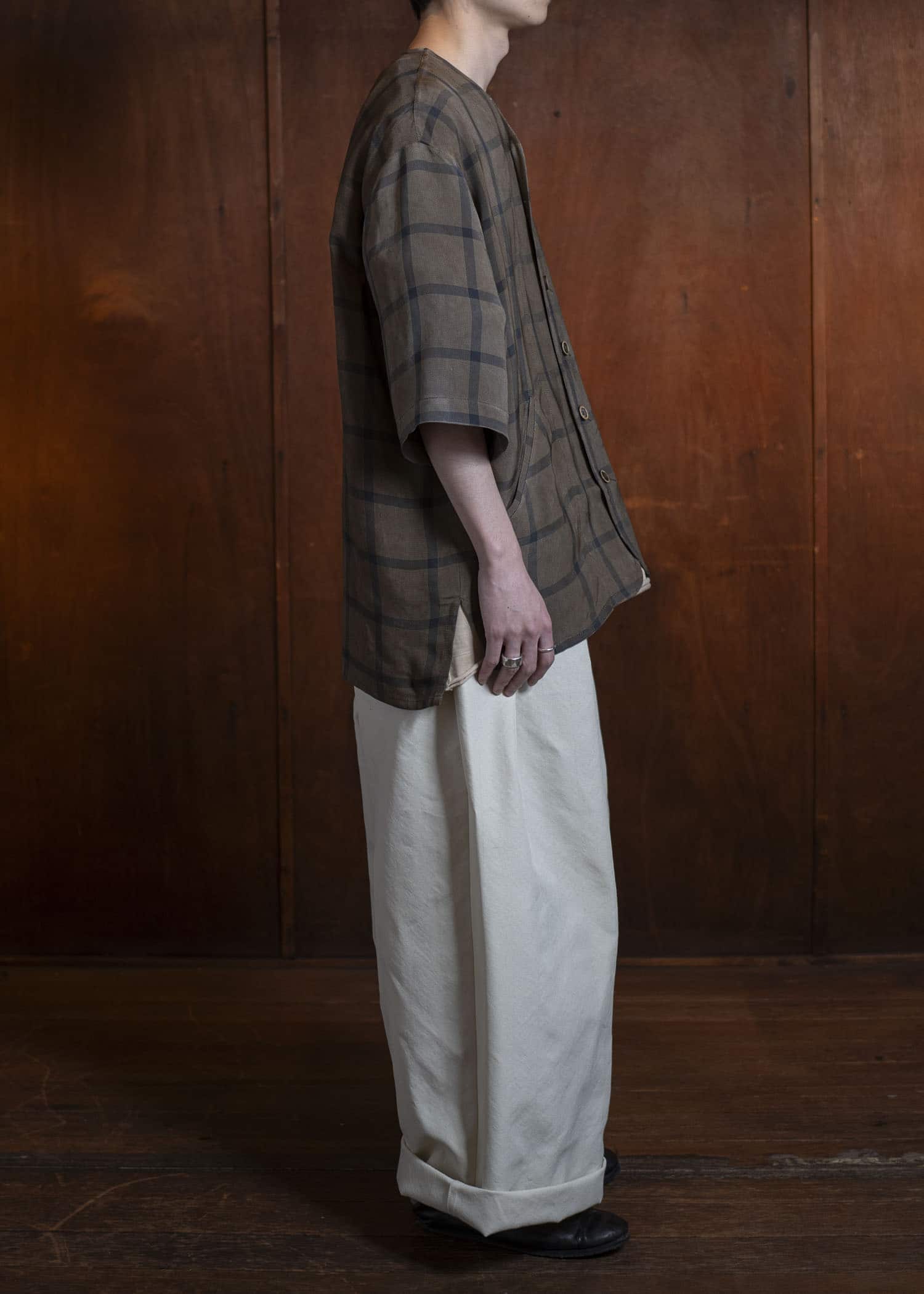 UMA WANG S5/M/UM3541 POETIC PANTS off white