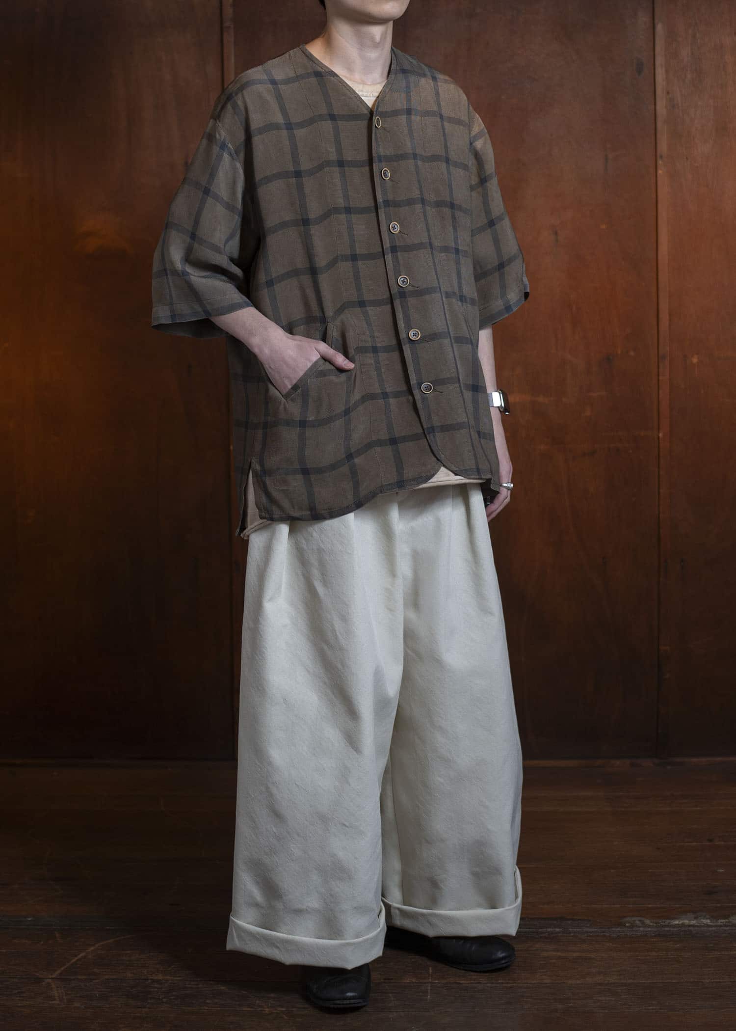 UMA WANG S5/M/UM3541 POETIC PANTS off white