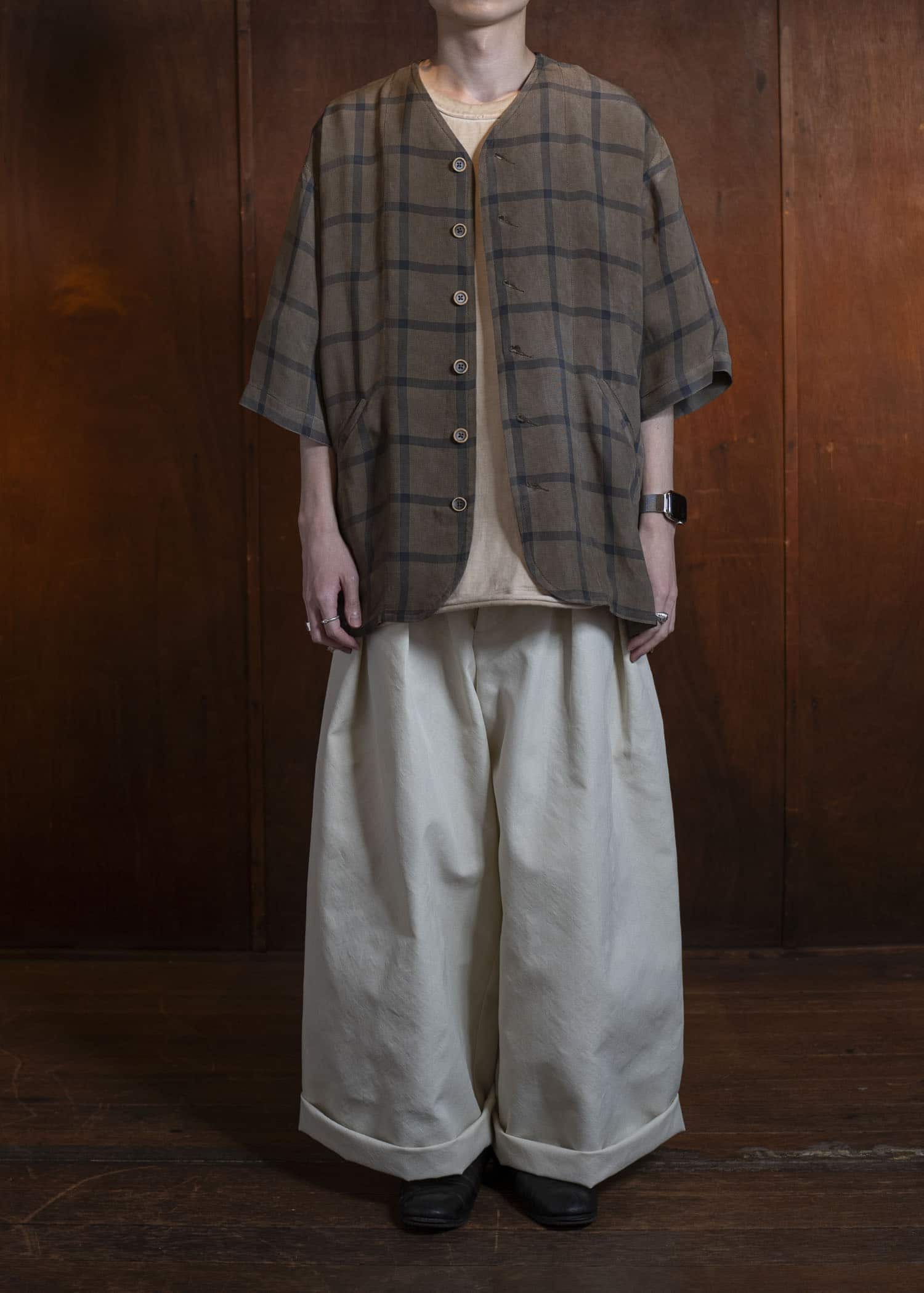 UMA WANG S5/M/UM3541 POETIC PANTS off white