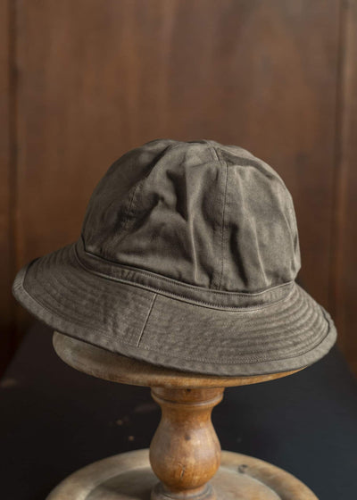 Taiga Takahashi Lot.010 Military Hat MUD DYED BROWN