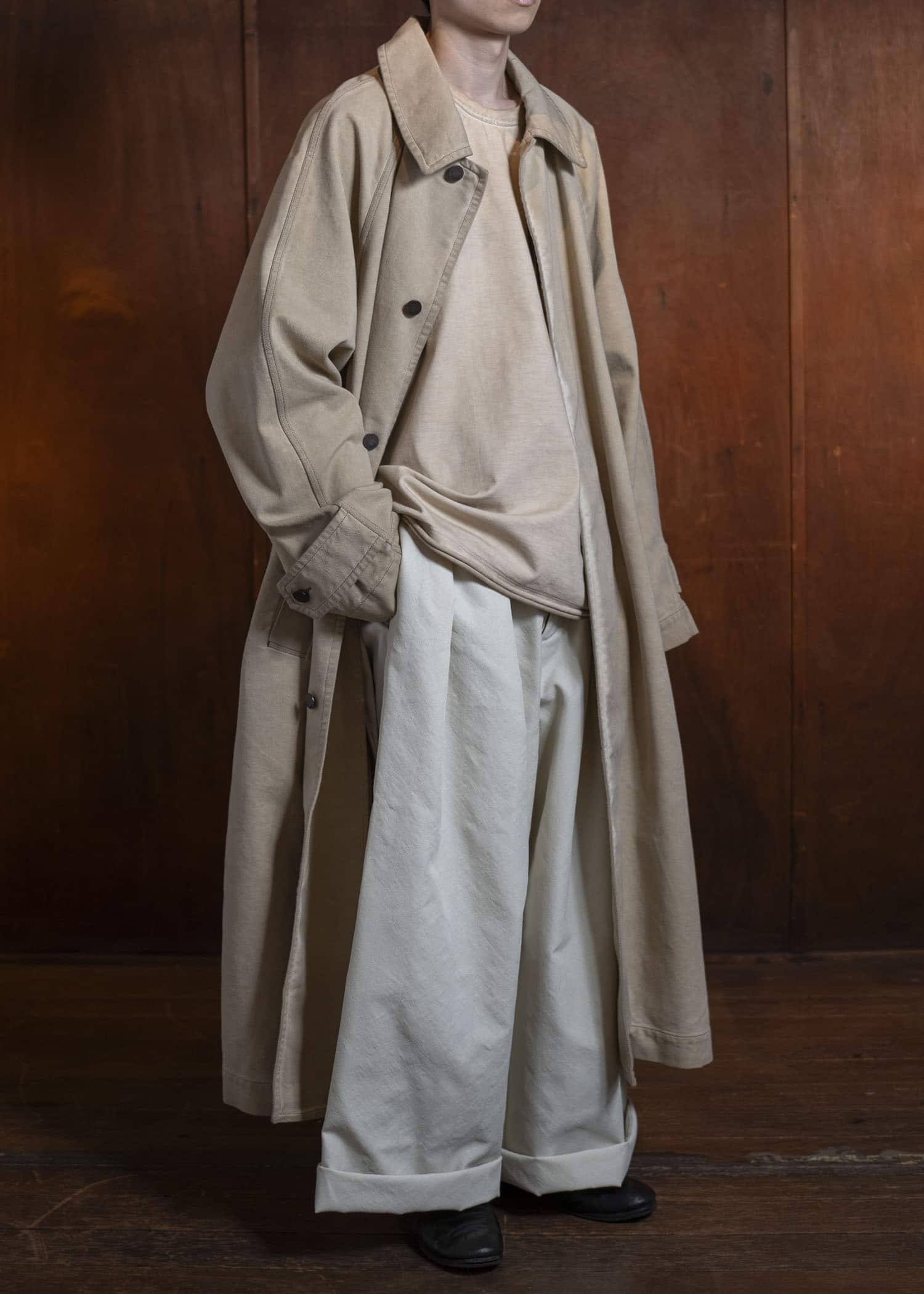 UMA WANG S5/M/UM8530 CARLO COAT tan