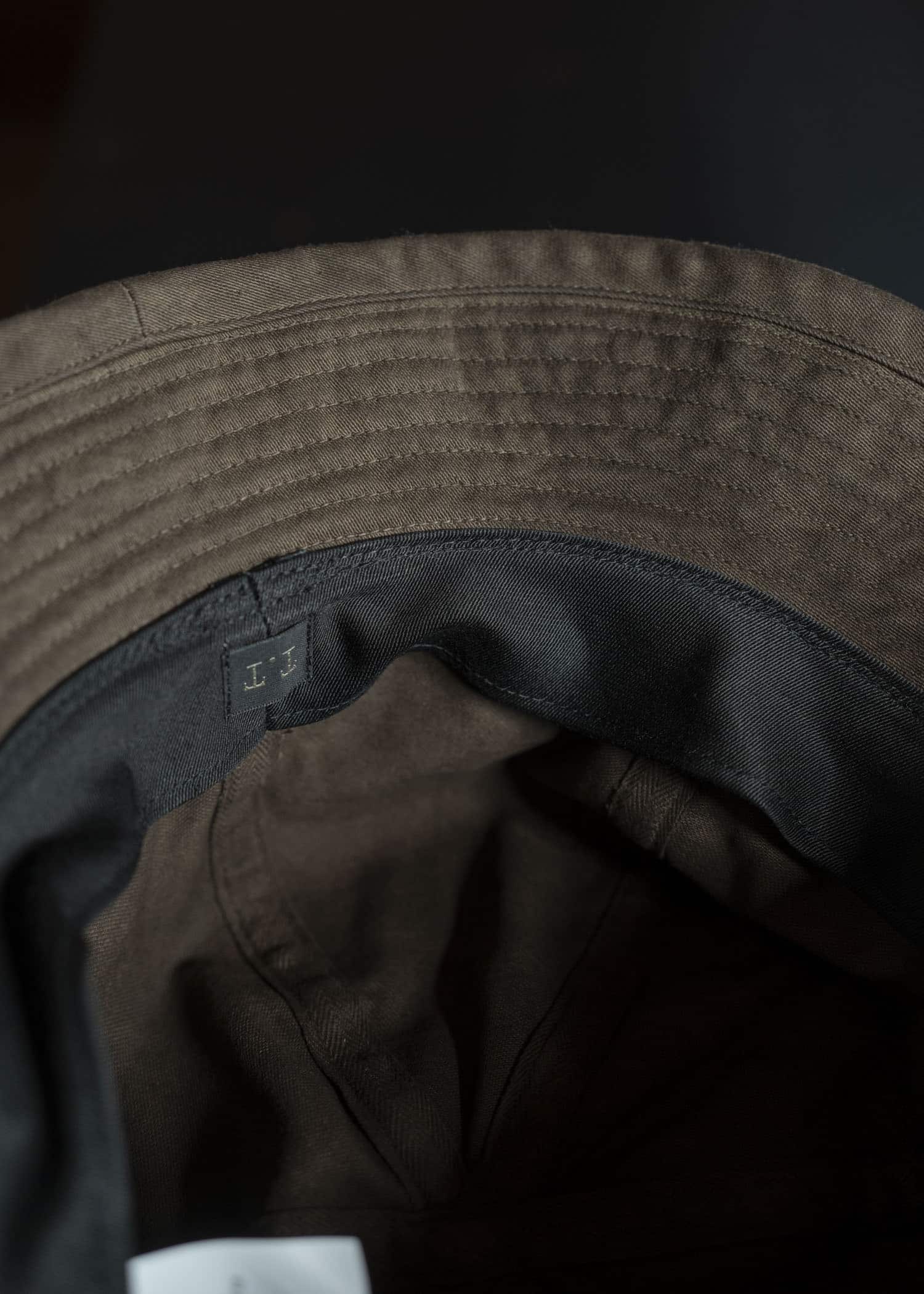 Taiga Takahashi Lot.010 Military Hat MUD DYED BROWN